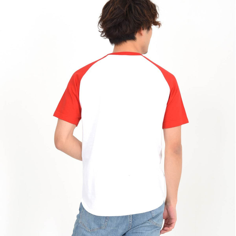 5.6オンス ヘビーウェイトラグランTシャツ | メンズ | 1枚 | 00106-CRT | ホワイト×レッド