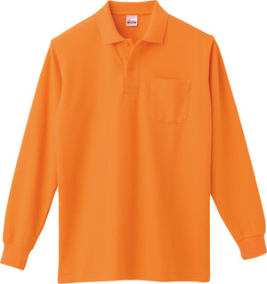 VLPＴ/Ｃ長袖ポロシャツ（ポケット付） | ビッグサイズ | 1枚 | 00169-VLP | オレンジ