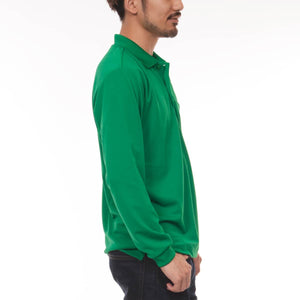 ドライ長袖ポロシャツ(ポケット付) | ビッグサイズ | 1枚 | 00335-ALP | グリーン