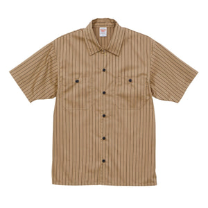 T/C ストライプ ワークシャツ | ビッグサイズ | 1枚 | 1781-01 | オフホワイト/ブラック
