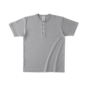 オープンエンド マックスウェイト ヘンリーネックTシャツ | ビッグサイズ | 1枚 | OE1120 | ヘザーグレー
