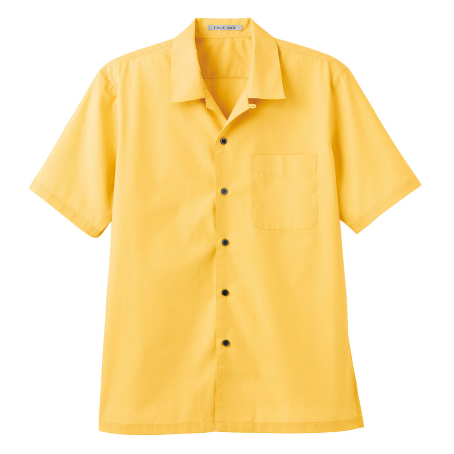 ブロードオープンカラー半袖シャツ | メンズ | 1枚 | FB4529U | イエロー