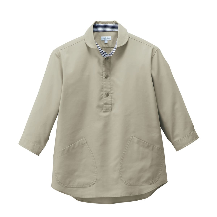 プルオーバー七分袖シャツ | メンズ | 1枚 | FB4566U | スモーキーグリーン
