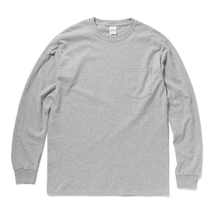 6.0 oz ウルトラコットンロングスリーブポケットTシャツ | メンズ | 1枚 | 2410 | スポーツグレー