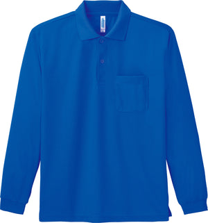ドライ長袖ポロシャツ(ポケット付) | メンズ | 1枚 | 00335-ALP | ロイヤルブルー