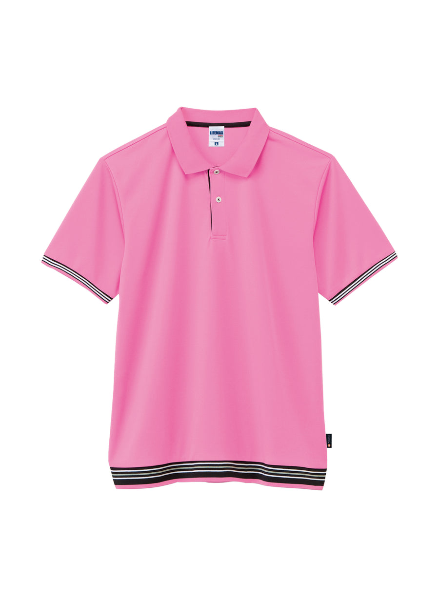 裾ラインリブドライポロシャツ（ポリジン加工） | レディース | 1枚 | MS3122 | ピンク