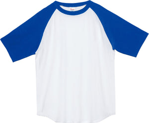 5.6オンス ヘビーウェイトラグランTシャツ | メンズ | 1枚 | 00106-CRT | ホワイト×ロイヤルブルー
