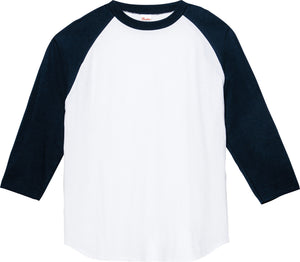 5.6オンス ヘビーウェイトベースボールTシャツ | メンズ | 1枚 | 00107-CRB | ホワイト×ネイビー