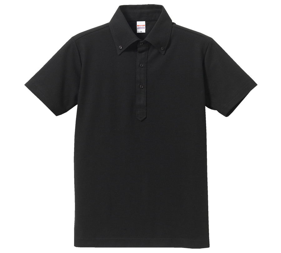 5.3オンスドライCVCポロシャツ（ボタンダウン） | ビッグサイズ | 1枚 | 5052-01 | ブラック