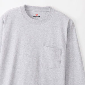 ビーフィーポケットロングスリーブTシャツ BEEFY-T ヘインズ | メンズ | 1枚 | H5196 | ホワイト