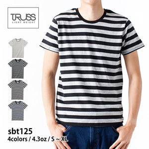 ボーダーTシャツ | メンズ | 1枚 | SBT-125 | ホワイト×ヘザーグレー